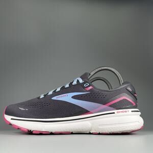 Brooks Ghost 15 Womens Size 7 Gray Blue White Athletic Running Shoes Sneaker GUC